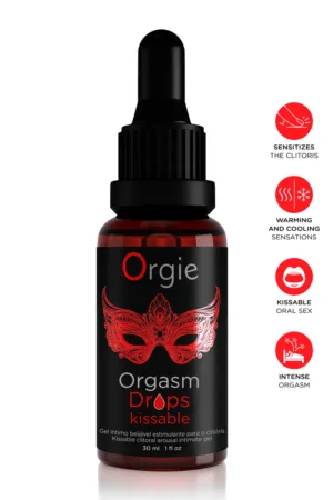 Gel d’excitation du Clitoris Orgasm Drops Kissable - 94edenstreet.com - sexshop en ligne