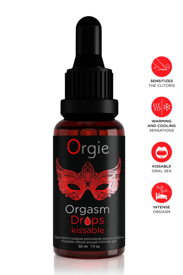 Gel d’excitation du Clitoris Orgasm Drops Kissable - 94edenstreet.com - sexshop en ligne