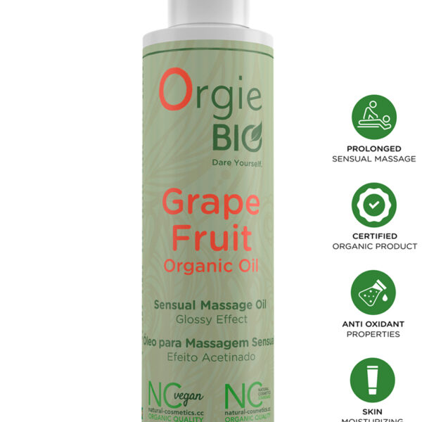 Huile de massage Bio au pamplemousse – Orgie