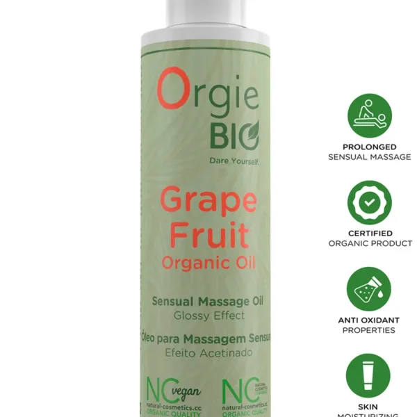 Huile de massage Bio au pamplemousse – Orgie