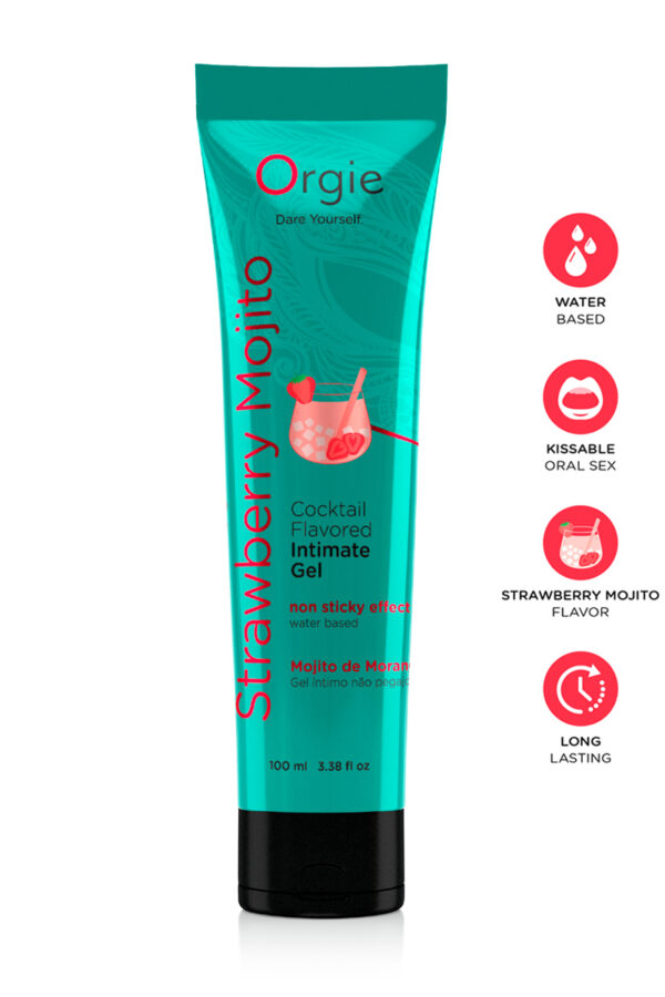 Gel intime Lube Tube Cocktail Fraise Mojito 100ml - 94edenstreet.com - sexshop en ligne