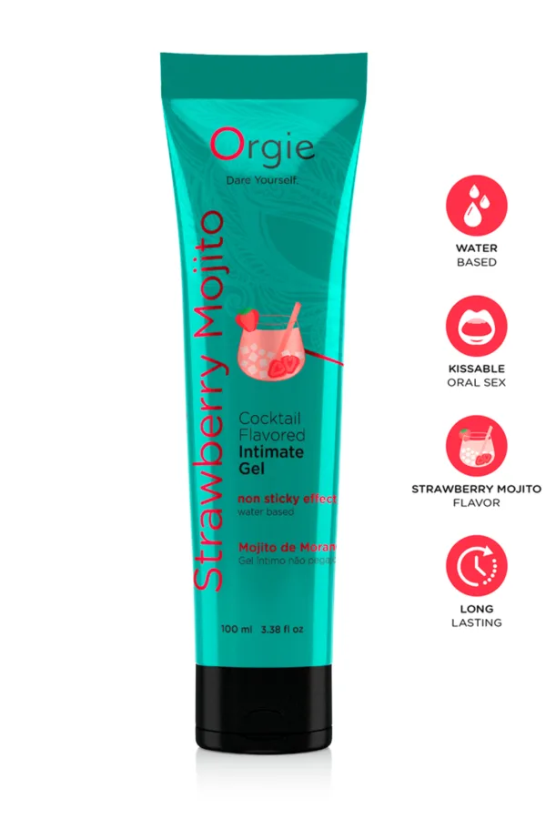 Gel intime Lube Tube Cocktail Fraise Mojito 100ml - 94edenstreet.com - sexshop en ligne