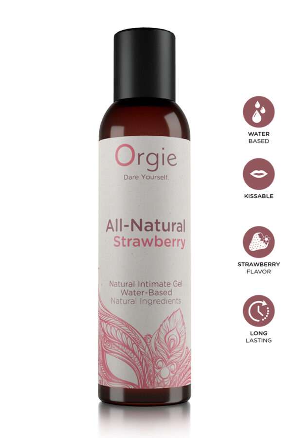 Gel intime naturel All Natural fraise 150ml - 94edenstreet.com - sexshop en ligne