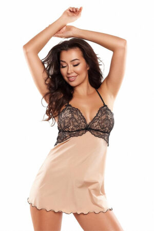 Nuisette en jersey beige V-10539 – Axami - 94edenstreet.com - sexshop en ligne