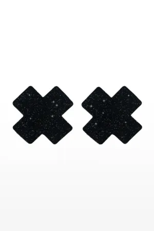 Caches mamelons Nipple X Covers noir - 94edenstreet.com - sexshop en ligne