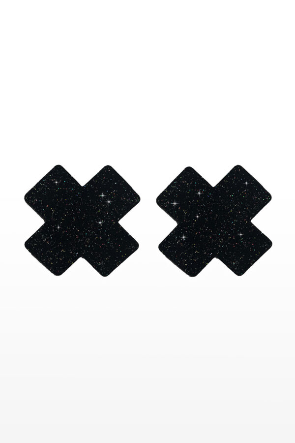 Caches mamelons Nipple X Covers noir - 94edenstreet.com - sexshop en ligne