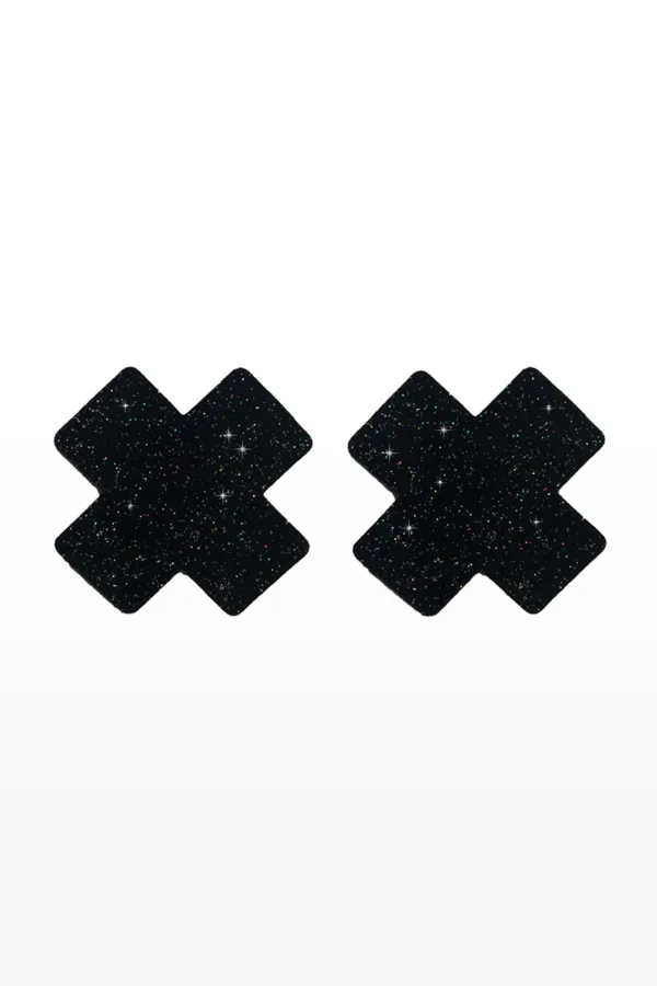 Caches mamelons Nipple X Covers noir - 94edenstreet.com - sexshop en ligne