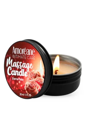 Bougie de massage Rose – Amoreane - 94edenstreet.com - sexshop en ligne
