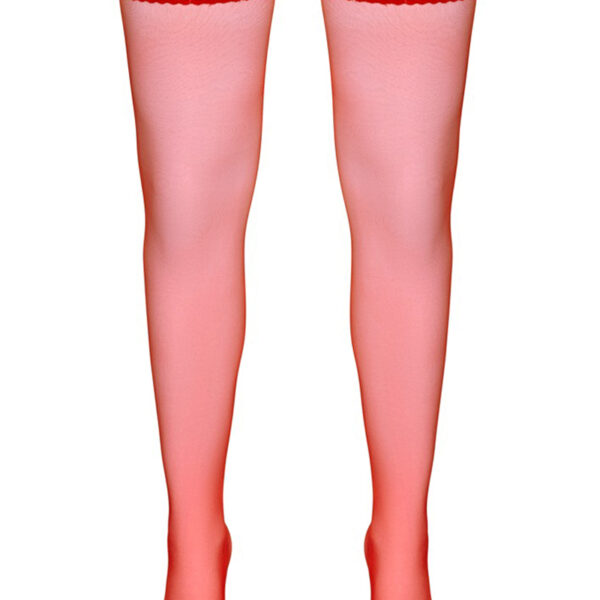 Bas autofixants rouge – Cotelli Legwear