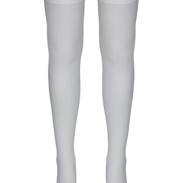 Bas autofixants blanc – Cotelli Legwear