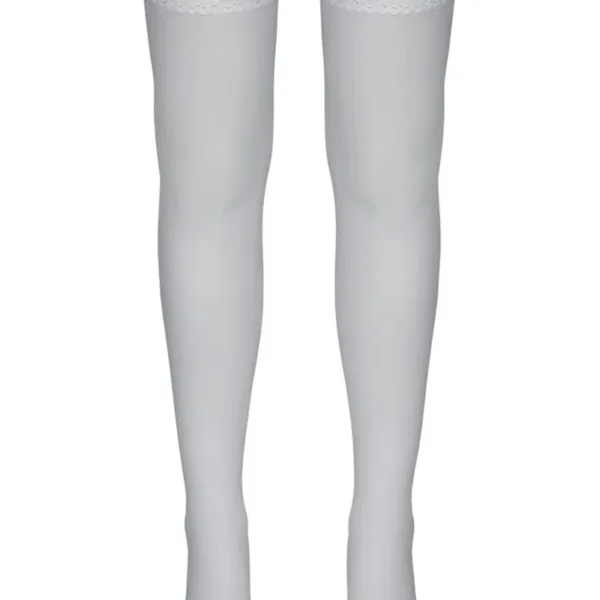 Bas autofixants blanc – Cotelli Legwear