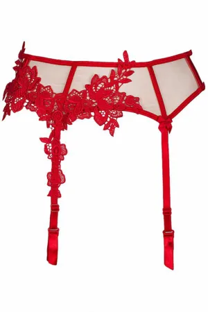 Porte-jarretelles rouge V-8862 – Axami - 94edenstreet.com - sexshop en ligne