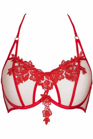 Soutien-gorge rouge V-8861 – Axami - 94edenstreet.com - sexshop en ligne