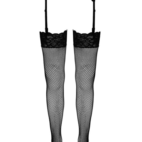 Bas résille noir – Cotelli Legwear
