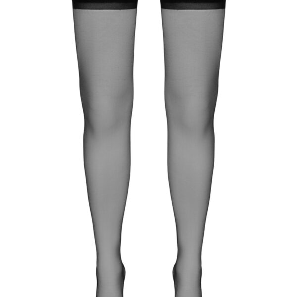 Bas autofixants couture noir 1 – Cotelli Legwear