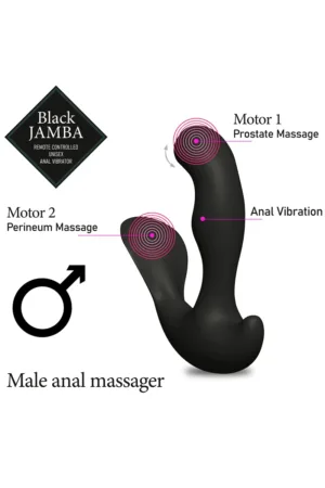 Stimulateur anal vibrant télécommandé unisexe – Black Jamba - 94edenstreet.com - sexshop en ligne