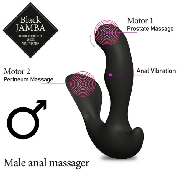 Stimulateur anal vibrant télécommandé unisexe – Black Jamba