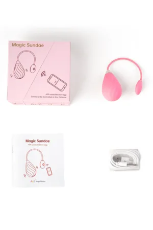 Oeuf vibrant connecté Magic Sundae rose – Magic Motion - 94edenstreet.com - sexshop en ligne