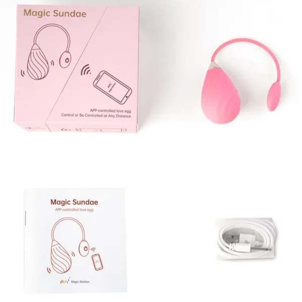 Oeuf vibrant connecté Magic Sundae rose – Magic Motion