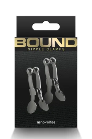 Pinces à tétons Bound noir - 94edenstreet.com - sexshop en ligne