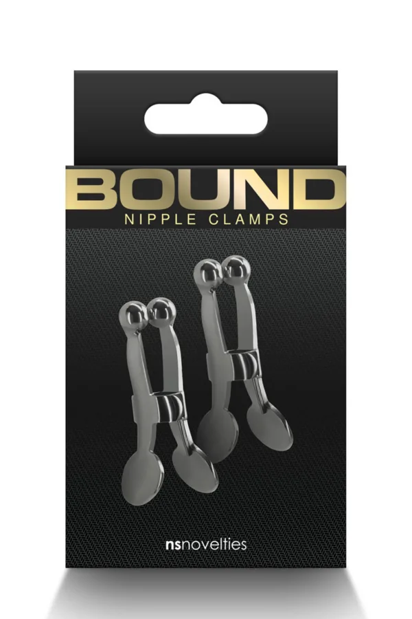 Pinces à tétons Bound noir - 94edenstreet.com - sexshop en ligne