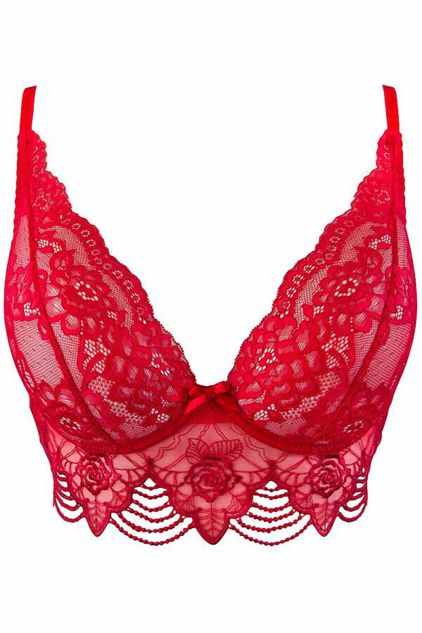Soutien-gorge dentelle rouge V-9691 - Axami – Image 2