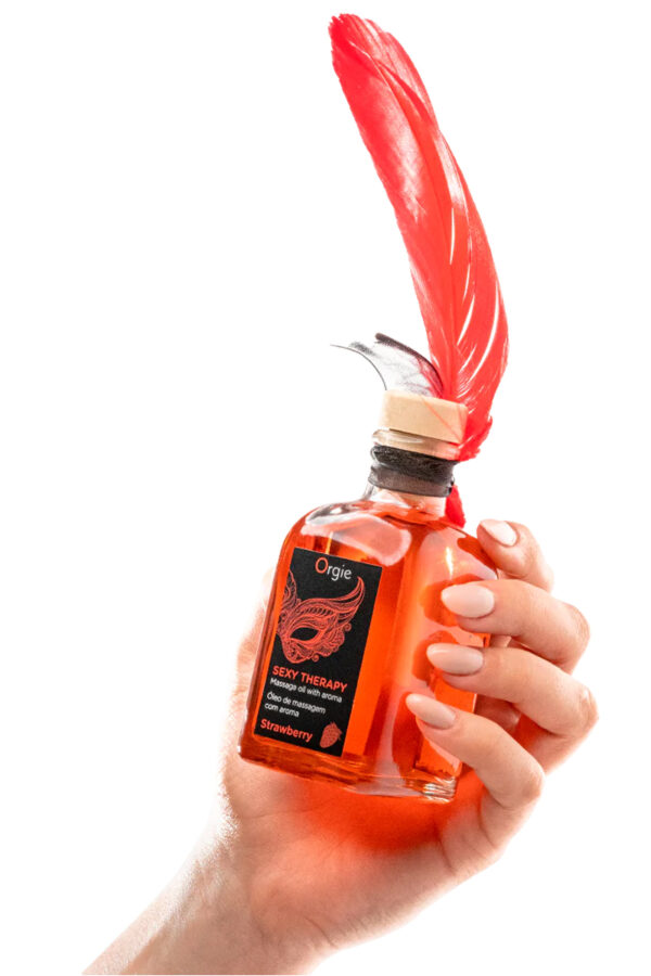 Huile de massage embrassable Sexy Therapy fraise – Image 3