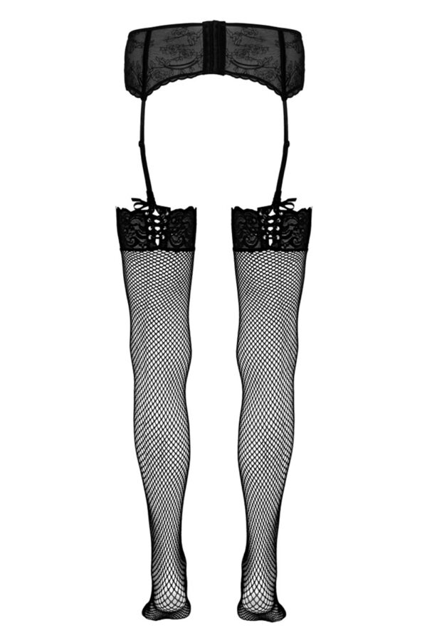 Bas résille noir - Cotelli Legwear – Image 3