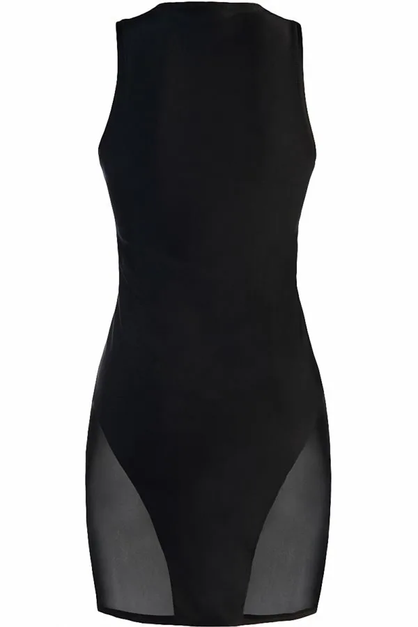 Robe moulante noire V-10619 – Axami - 94edenstreet.com - sexshop en ligne