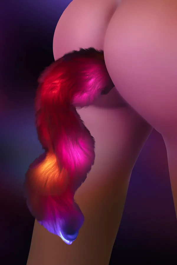 Plug anal Licorne avec queue lumineuse – Taboom - 94edenstreet.com - sexshop en ligne