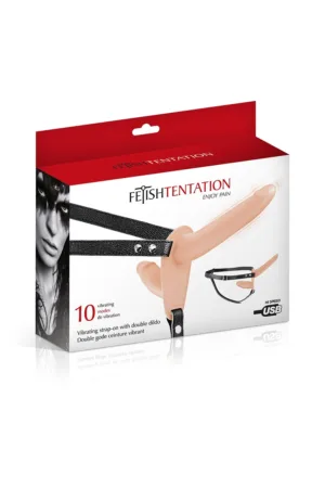 Double gode ceinture chair vibrant – Fetish Tentation - 94edenstreet.com - sexshop en ligne