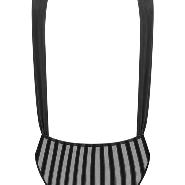 Body fendu tulle et rayures