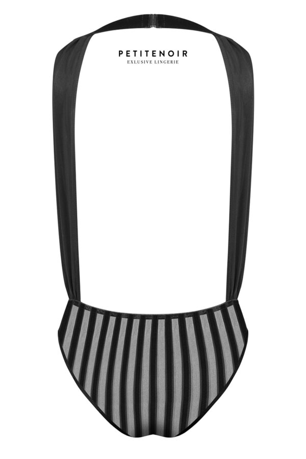 Body fendu tulle et rayures - 94edenstreet.com - sexshop en ligne