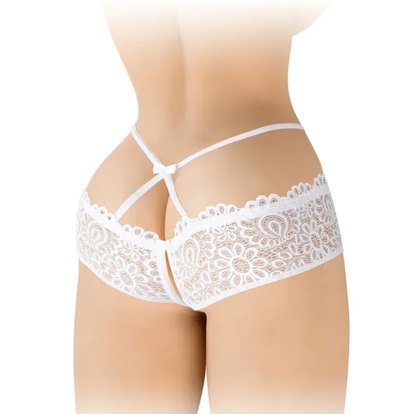 Culotte ouverte blanche Celia – Fashion Secret