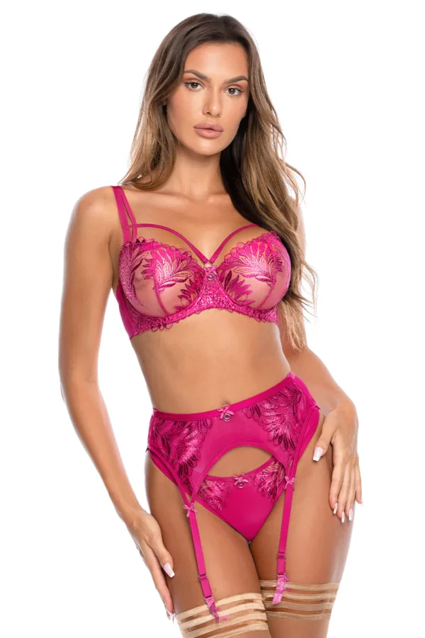 Porte-jarretelles Rose V-10252 – Axami - 94edenstreet.com - sexshop en ligne