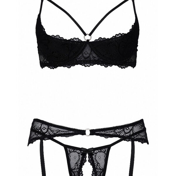 Ensemble lingerie ouverte noir – Cotelli Lingerie