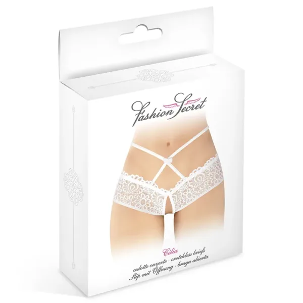 Culotte ouverte blanche Celia – Fashion Secret