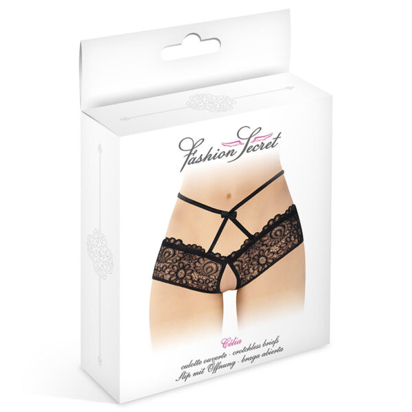 Culotte ouverte noire Celia – Fashion Secret