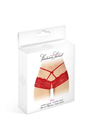 Culotte ouverte rouge Celia – Fashion Secret - 94edenstreet.com - sexshop en ligne