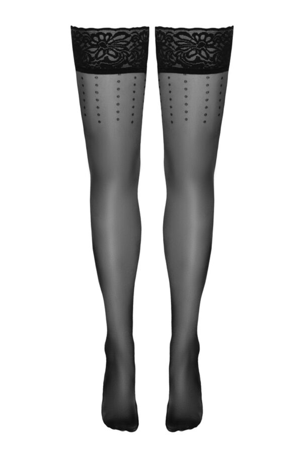 Bas autofixants noir Hold up 2 - Cotelli Legwear – Image 3