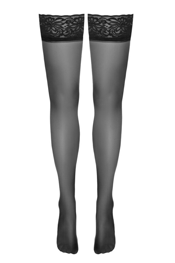 Bas autofixants noir Hold up 3 - Cotelli Legwear – Image 3
