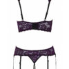 Ensemble lingerie ouverte violet - Cotelli Lingerie – Image 3
