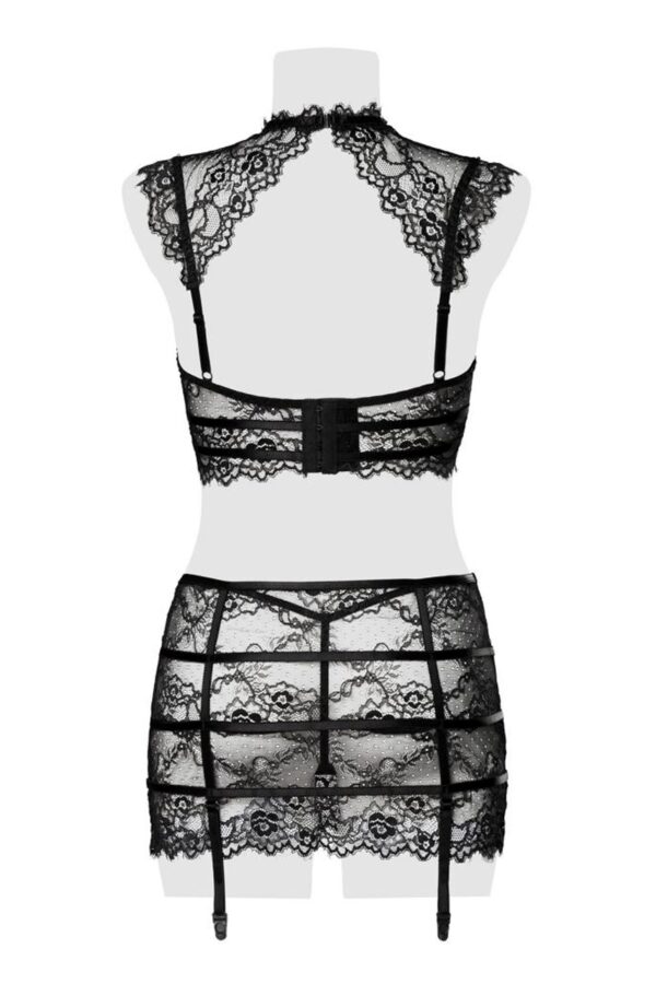Set érotique jupe à jarretelles et top dentelle - Grey Velvet – Image 3
