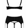 Ensemble coquin ouvert 3 pièces gris – Cottelli Lingerie - 94edenstreet.com - sexshop en ligne