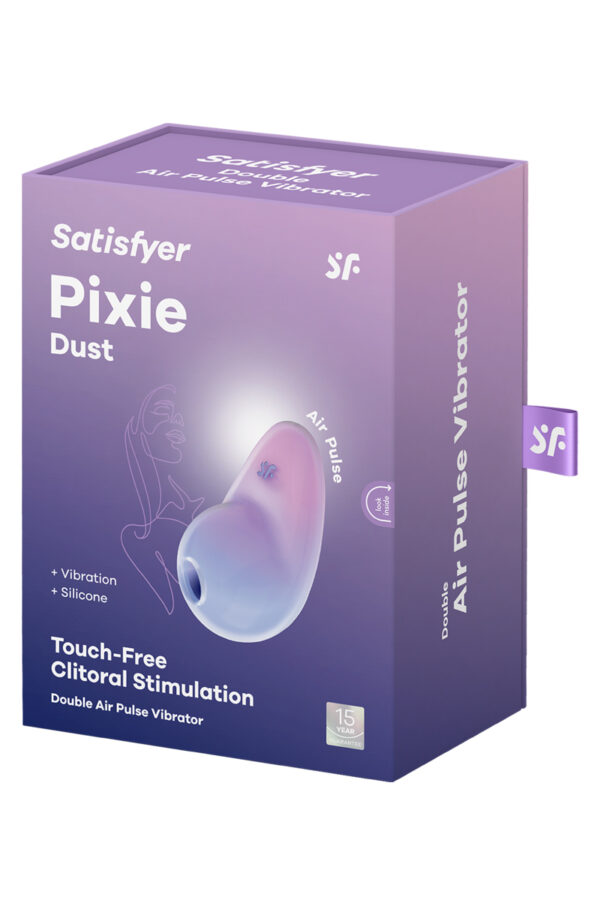 Double stimulateur Pixie Dust air pulsé + vibrations – rose et violet - 94edenstreet.com - sexshop en ligne