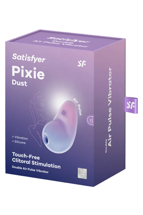 Double stimulateur Pixie Dust air pulsé + vibrations – rose et violet - 94edenstreet.com - sexshop en ligne