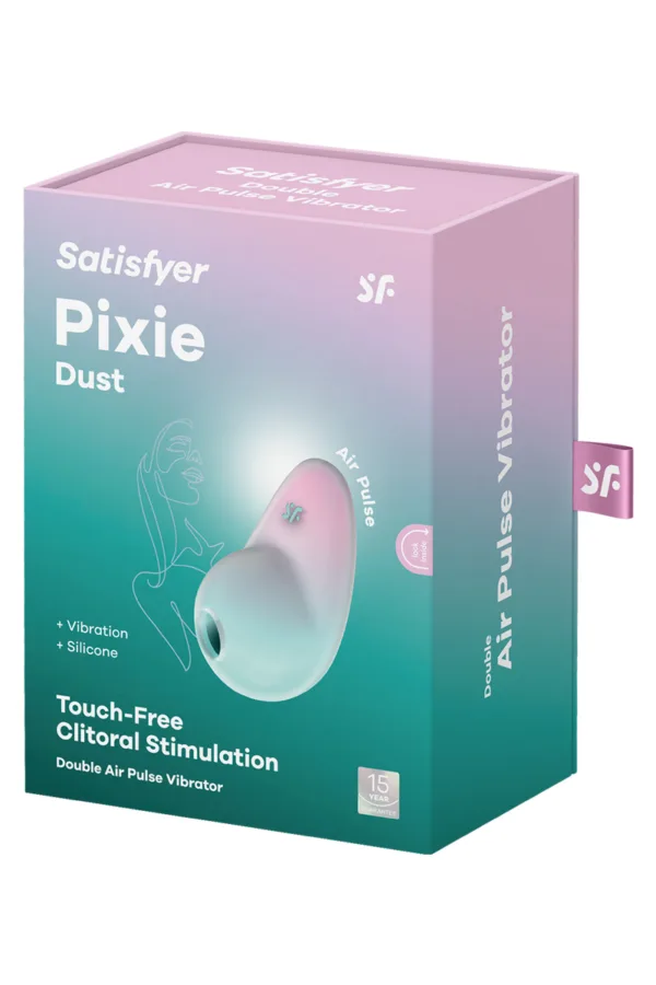Stimulateur Pixie Dust air pulsé et vibrations – rose et menthe - 94edenstreet.com - sexshop en ligne