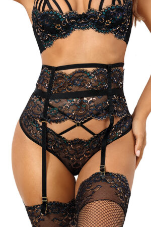 Porte-jarretelles dentelle Noir V-10362 – Axami - 94edenstreet.com - sexshop en ligne