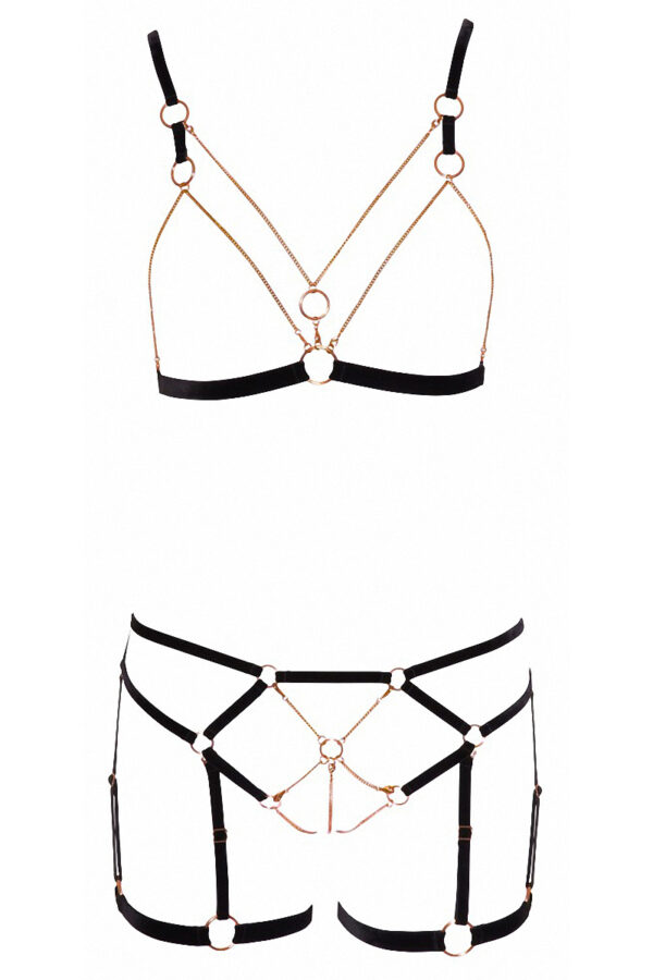 Ensemble harnais bijoux 2 pièces - Cotelli Lingerie – Image 2