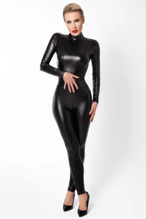 Combinaison intégrale Caged avec anneaux F319 wetlook - 94edenstreet.com - sexshop en ligne